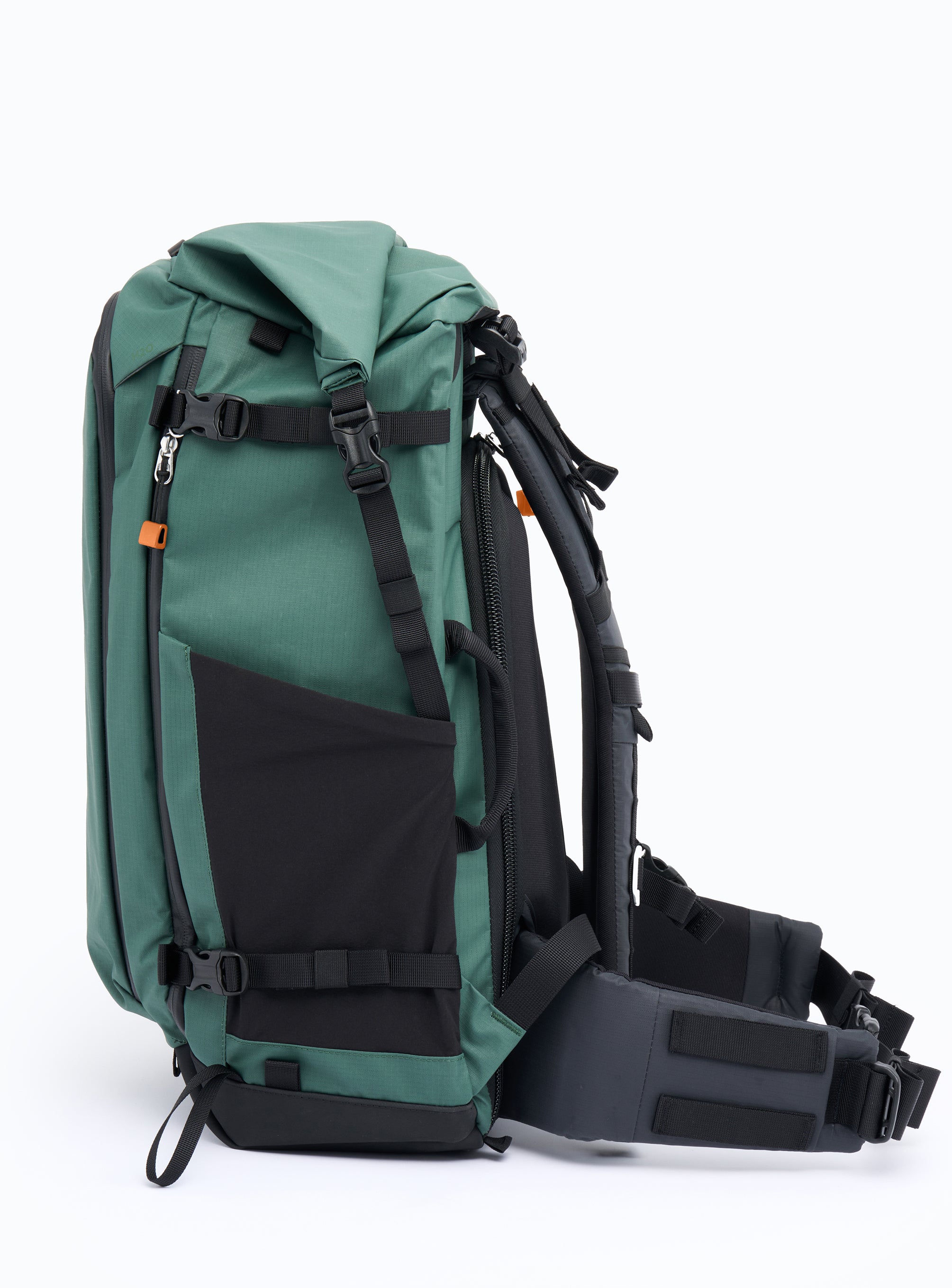 NYA-EVO Fjord 50-C expandable camera backpack 40-50L professional photography side view